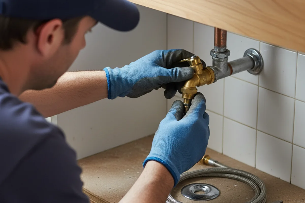 Shutoff valve and fitting work during Emergency Plumbing in Proberta